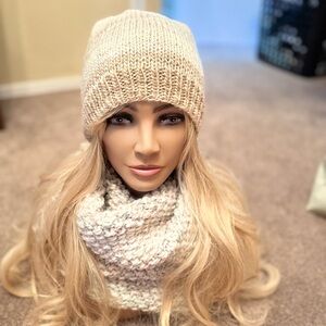 Low-Key Luxe Hand-Knit Beanie – Neutral Stripes & Effortless Style